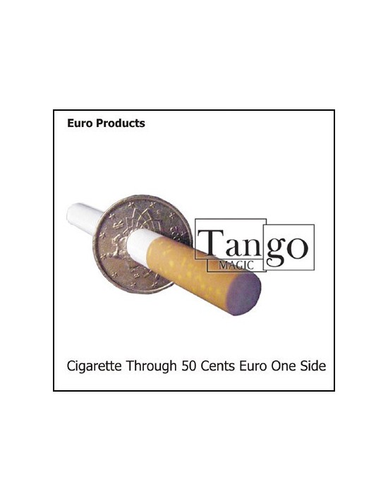 Cigarrillo a traves de moneda 50 cent de € (1 lado) (e0009) Tango Magic Monedas y dinero