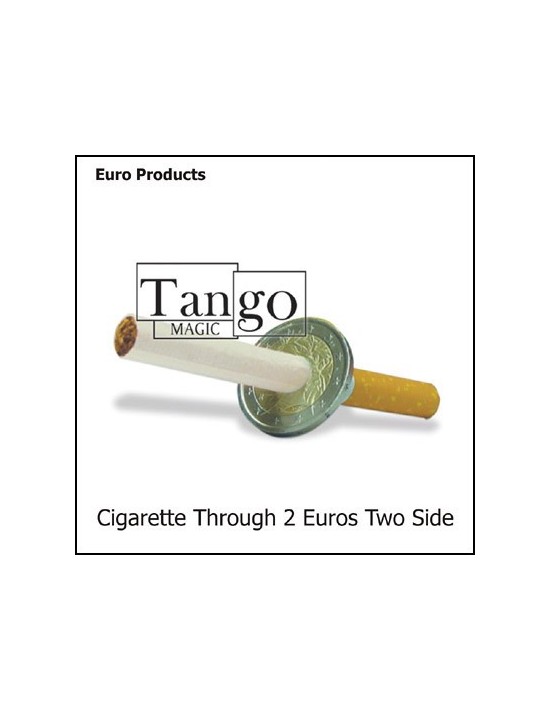 Cigarrillo a traves de moneda 2 € (2 lados) (e0013) Tango Magic Monedas y dinero