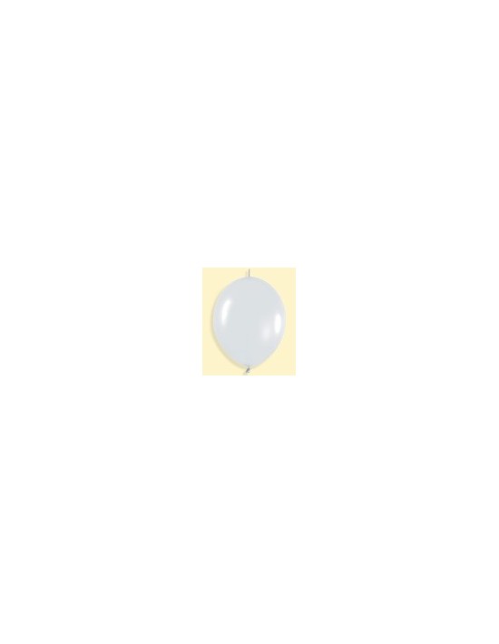 Bolsa de 25 globos sempertex r12 de 30 cm link-o-loon color fashion sólido blanco (005) Sempertex Globos Link o Loon