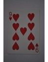 Baraja bicycle 52 cartas iguales dorso azul nueve de corazones US Playing Card Co. Cartomagia