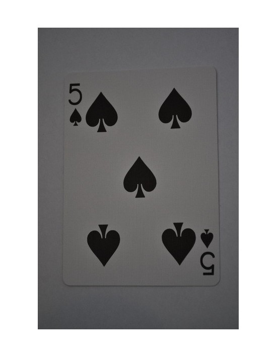 Baraja bicycle 52 cartas iguales dorso rojo cinco de picas US Playing Card Co. Cartomagia