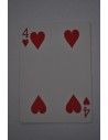 Baraja bicycle 52 cartas iguales dorso rojo cuatro de corazones US Playing Card Co. Cartomagia