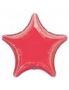 Globo de foil metálico con forma de estrella color rojo de 48 cm Anagram Globos Foil sólidos