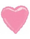 Globo de foil metálico con forma de corazón color rosa chicle de 45 cm Anagram Globos Foil sólidos