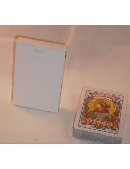 Estuche vacío para baraja fournier española 50 cartas (blanco) Otros Naipes Repuestos