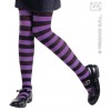 Medias panty de rayas negro y violeta talla 7-10 años Widmann Medias y Pantys
