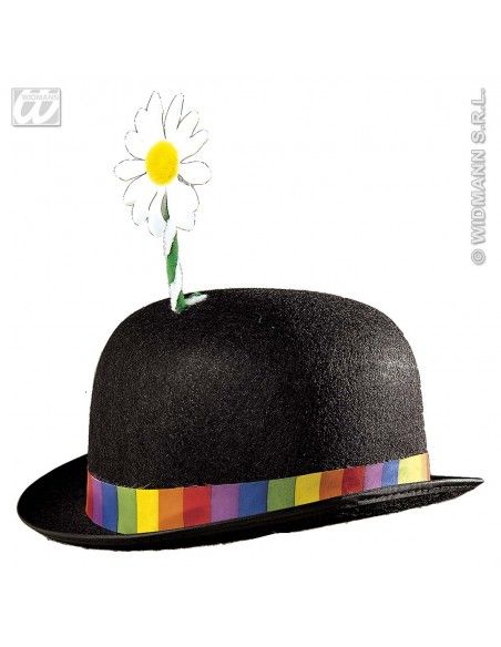 Sombrero con margarita negro Widmann Sombreros