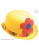 Sombrero fieltro amarillo con flor roja Widmann Sombreros