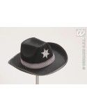 Sombrero de sheriff adulto negro Widmann Sombreros