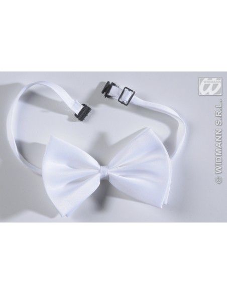 Pajarita en color blanco ajustable deluxe Widmann Pajaritas y corbatas