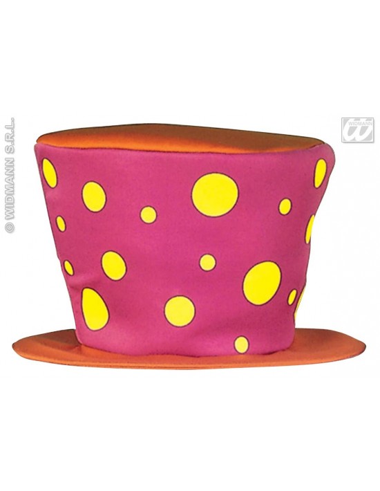 Sombrero irregular de payaso rosa - amarillo Widmann Sombreros