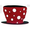 Sombrero irregular de payaso rojo - blanco - negro Widmann Sombreros