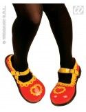 Zapatos de payaso para niñas rojo y amarillo Widmann Calzado
