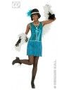 Disfraz de cabaretera lentejuelas talla m azul Widmann Para Mujer