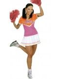 Disfraz de cheerleader talla m naranja/rosa Widmann Disfraz de mujer