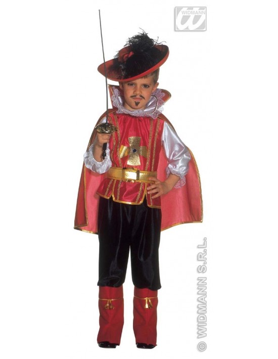 Disfraz de mosquetero rojo 4-5 años Widmann Niño