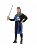 Disfraz de guerrero medieval talla 8-10 años, 140 cm azul Widmann Niño