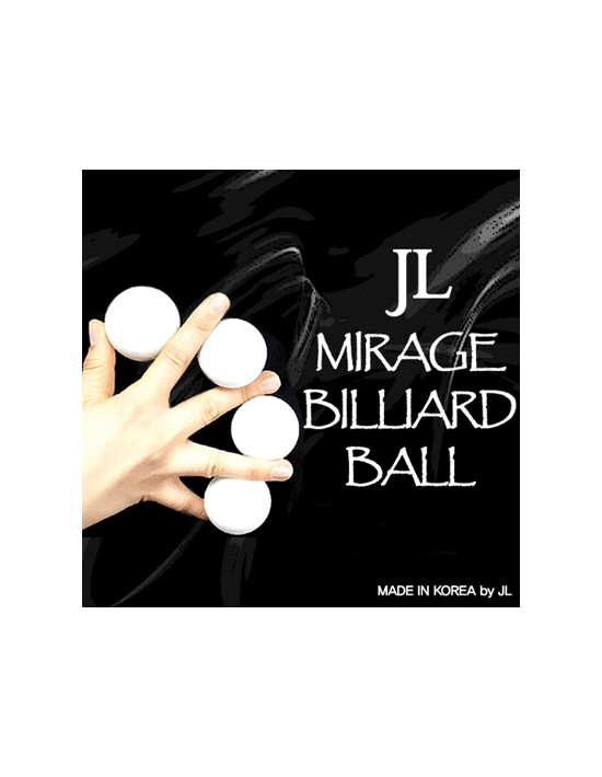 Two inch mirage billiard balls by jl (white, 3 balls and shell) Asdetrebol Magia Manipulación