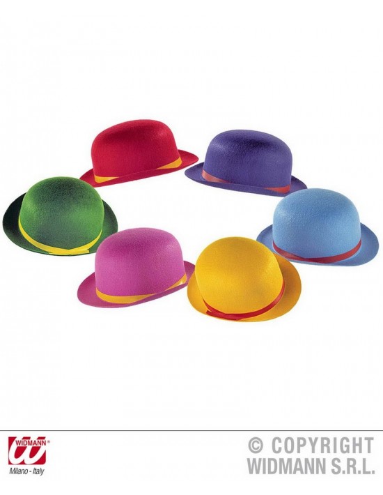 Sombrero bombín de fieltro colores surtidos Widmann Sombreros