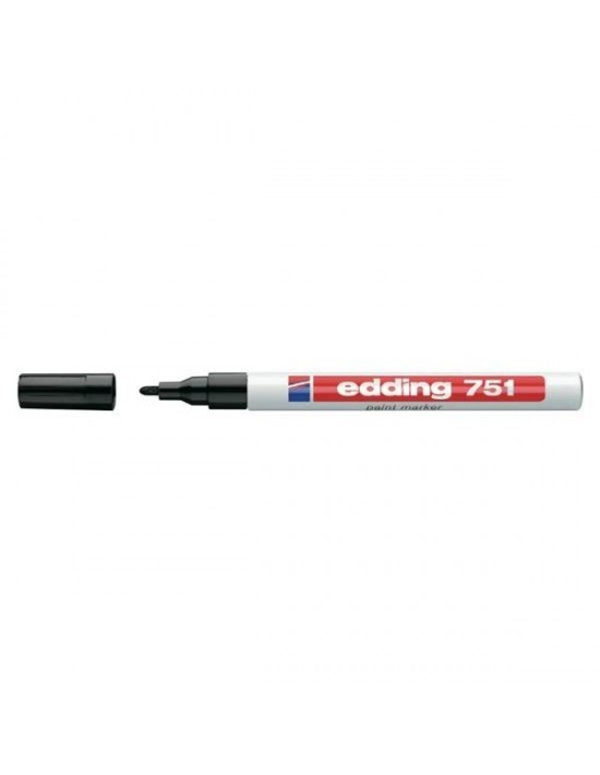 Rotulador permanente edding 751 punta redonda 1-2 mm negro Genérico Zona Escolar