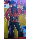 Disfraz pirata adulto rojo talla única Disfraces Josman Para Hombre