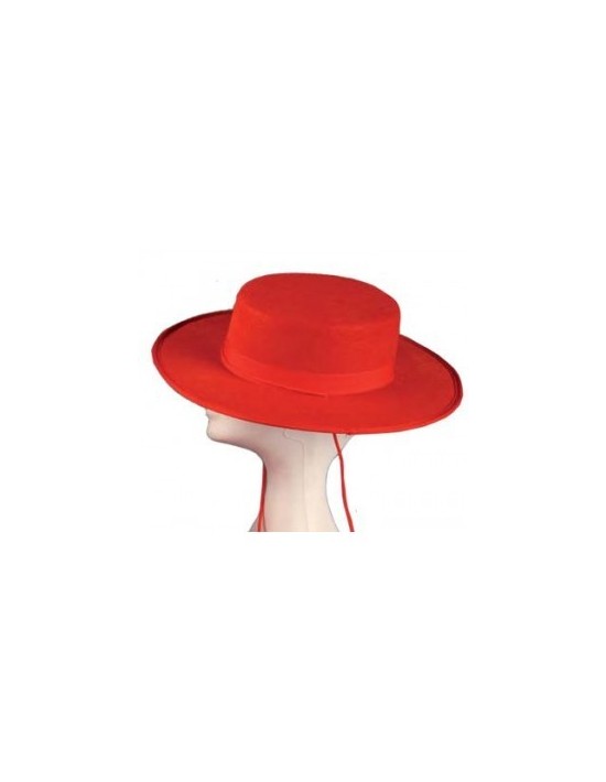Sombrero cordobés fieltro rojo El Rey del Carnaval Sombreros