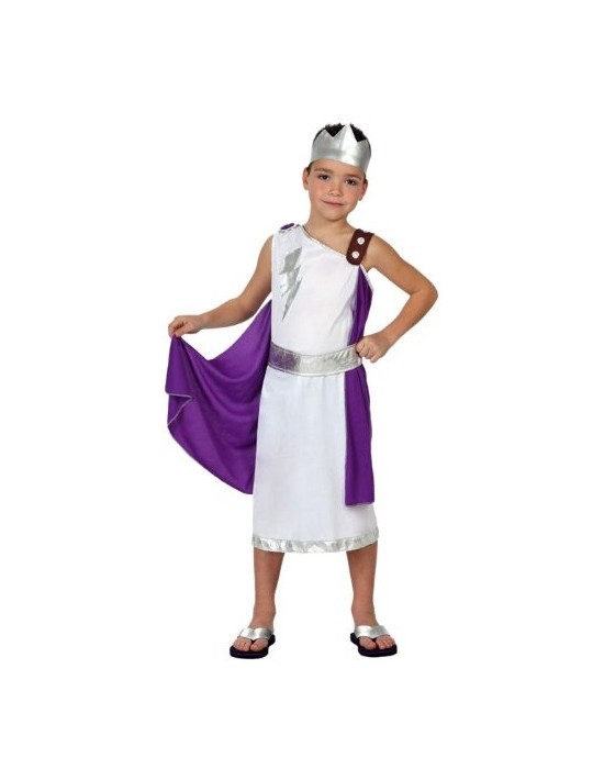 firma Profeta halcón Disfraz romano niño toga violeta talla 3-4 años Atosa