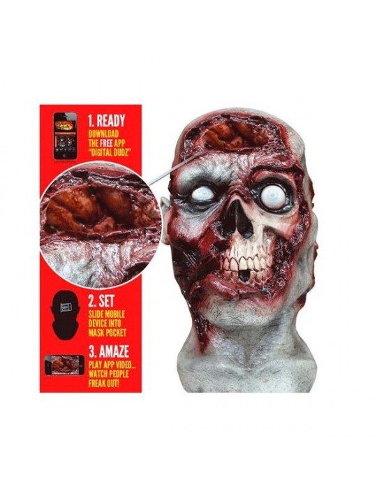 Máscara de látex zombi con cerebro latente Ghoulish productions Máscaras y Caretas