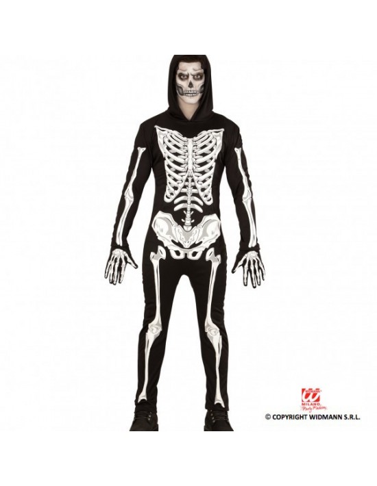 Disfraz esqueleto fluorescente talla s Widmann Para Hombre