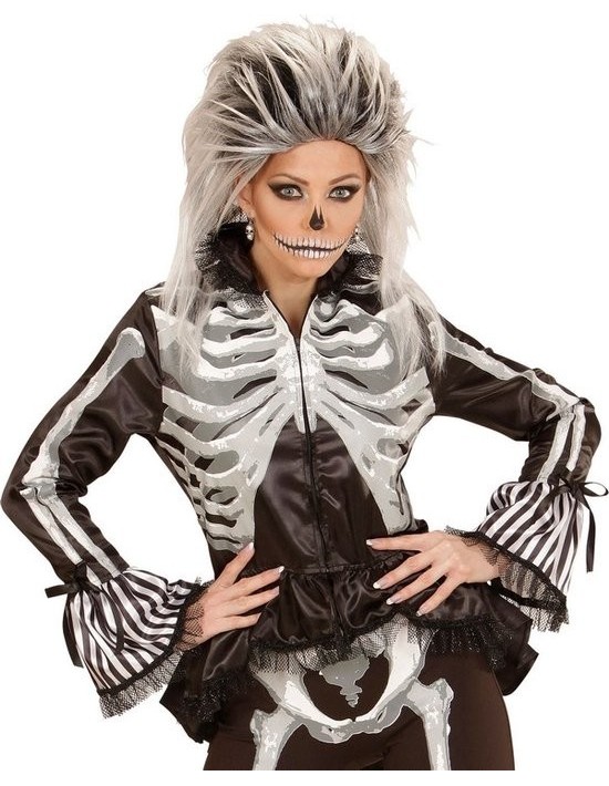 Disfraz camisa esqueleto talla s Widmann Disfraz de mujer