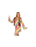 Disfraz hippie chaleco vestido talla l Widmann Disfraz de mujer