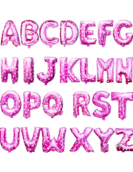 Globo de foil letra n 32x41 cm + tubo inflador rosa Gran Festival Globos Foil Letras
