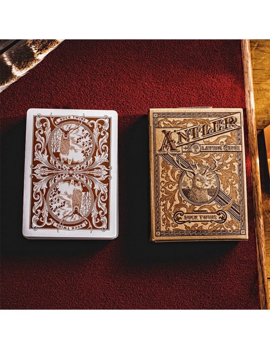 Baraja antler por dan & dave marrón tabaco VDF Magic Póquer