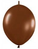 Bolsa de 25 globos sempertex r12 30 cm link-o-loon color metal chocolate (576) Sempertex Globos Redondos