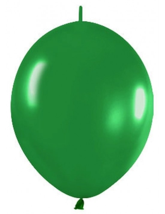 Bolsa de 25 globos Sempertex R12 de 30 cm Link-o-Loon color metal verde selva (532) Sempertex Globos Redondos