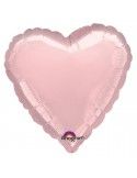 Globo de foil corazón rosa pastel perlado 45 cm  Globos Foil-Metálicos