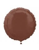 Globo de foil con forma de círculo marrón chocolate 45 cm Anagram Globos Foil-Metálicos