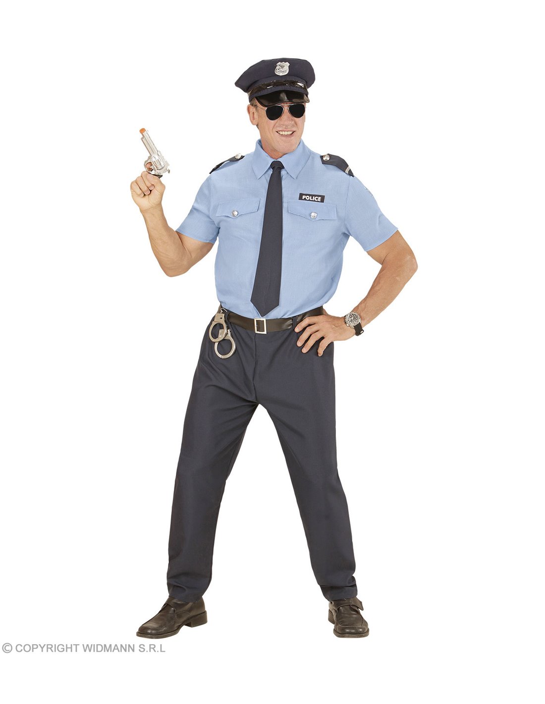 Disfraz de policía de talla grande para hombre