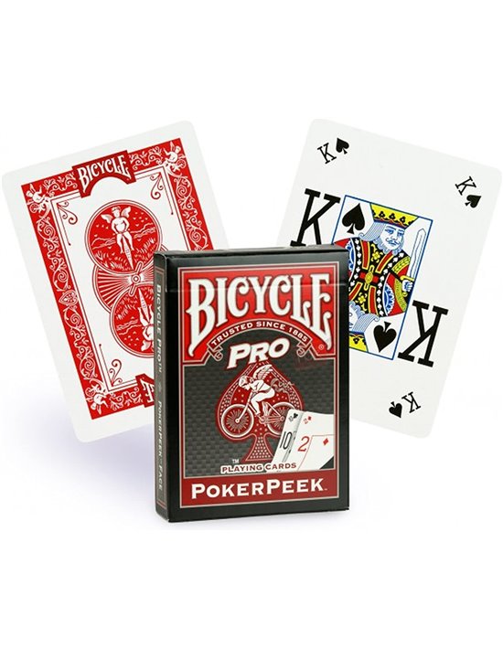 Baraja bicycle pro poker peek rojo US Playing Card Co. Póquer
