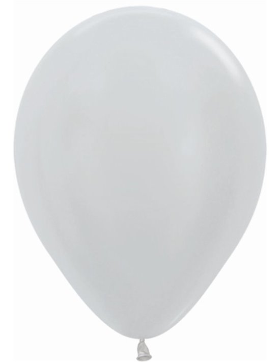 Bolsa de 50 globos sempertex r12 de 30 cm color satín plata (481) Sempertex Globos Redondos