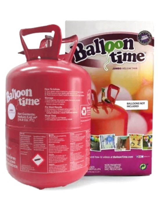 Botella helio un solo uso grande Balloon time Accesorios para globos